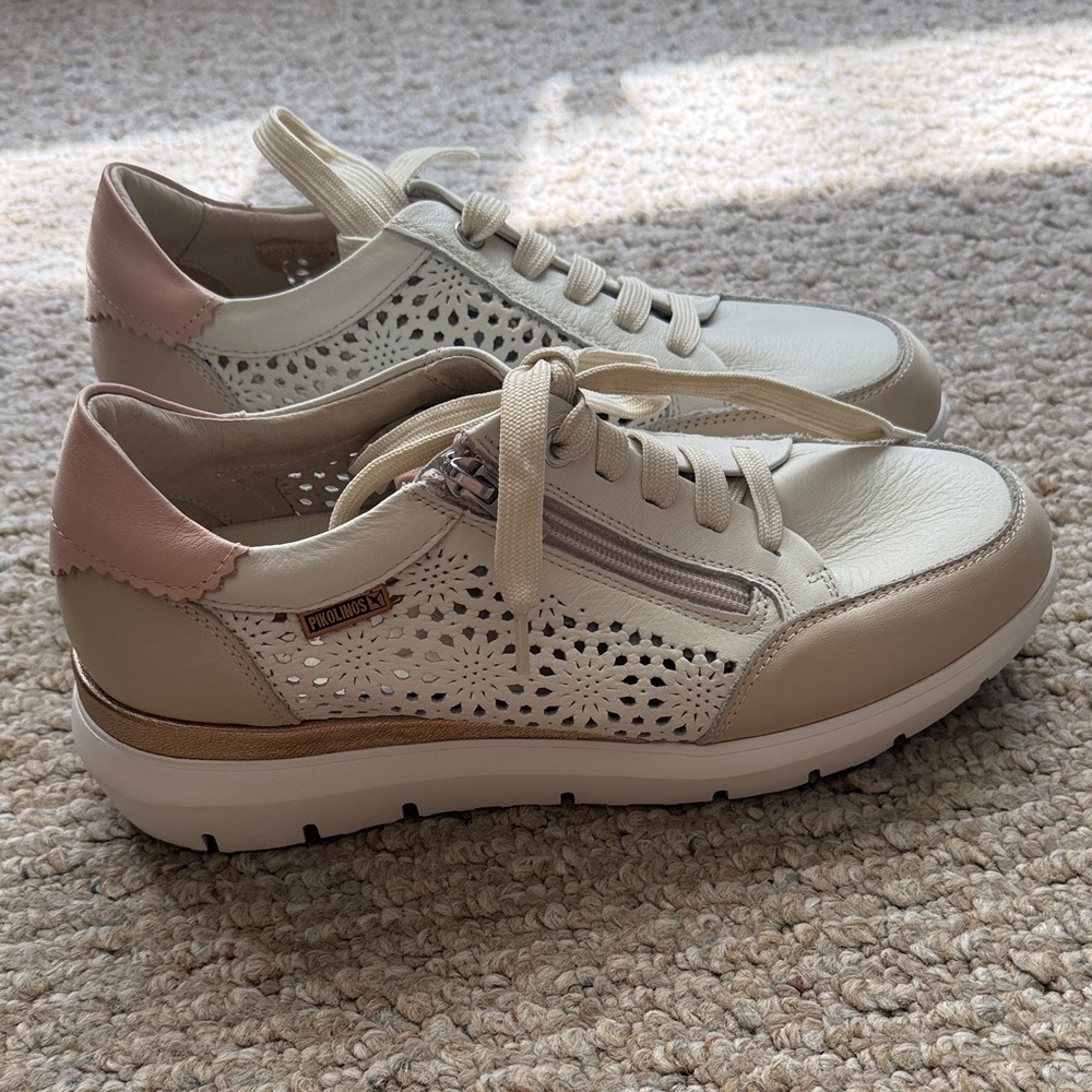 PIKOLINOS Cream and Pink Women's Sneakers - Picture 10 of 16